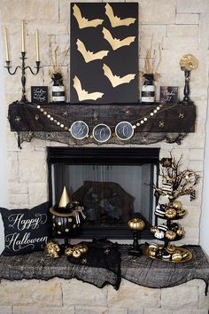 Halloween mantel ide