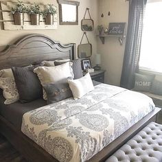 Rustic farmhouse bed