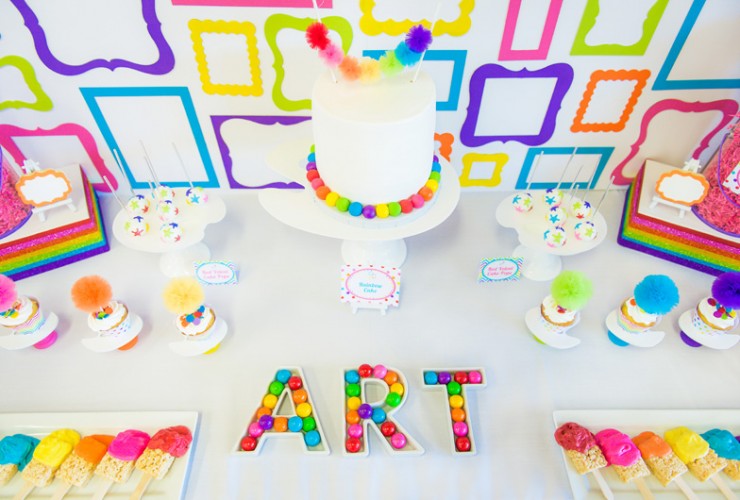 Lilly’s Rainbow Art Party {Sneak Peek}