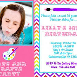 photo art party invite