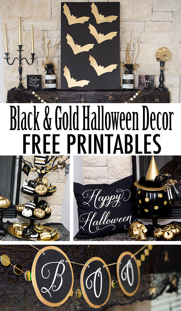 black and gold Halloween