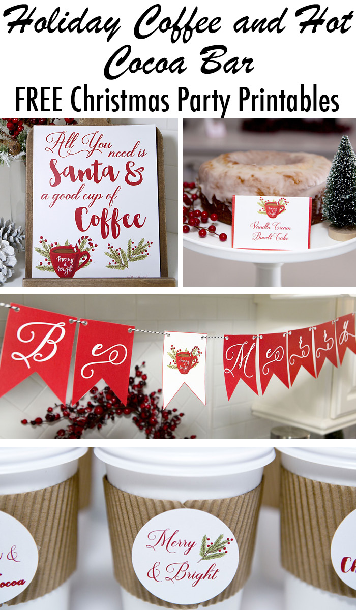 Hot Cocoa and Coffee Bar Free Printable
