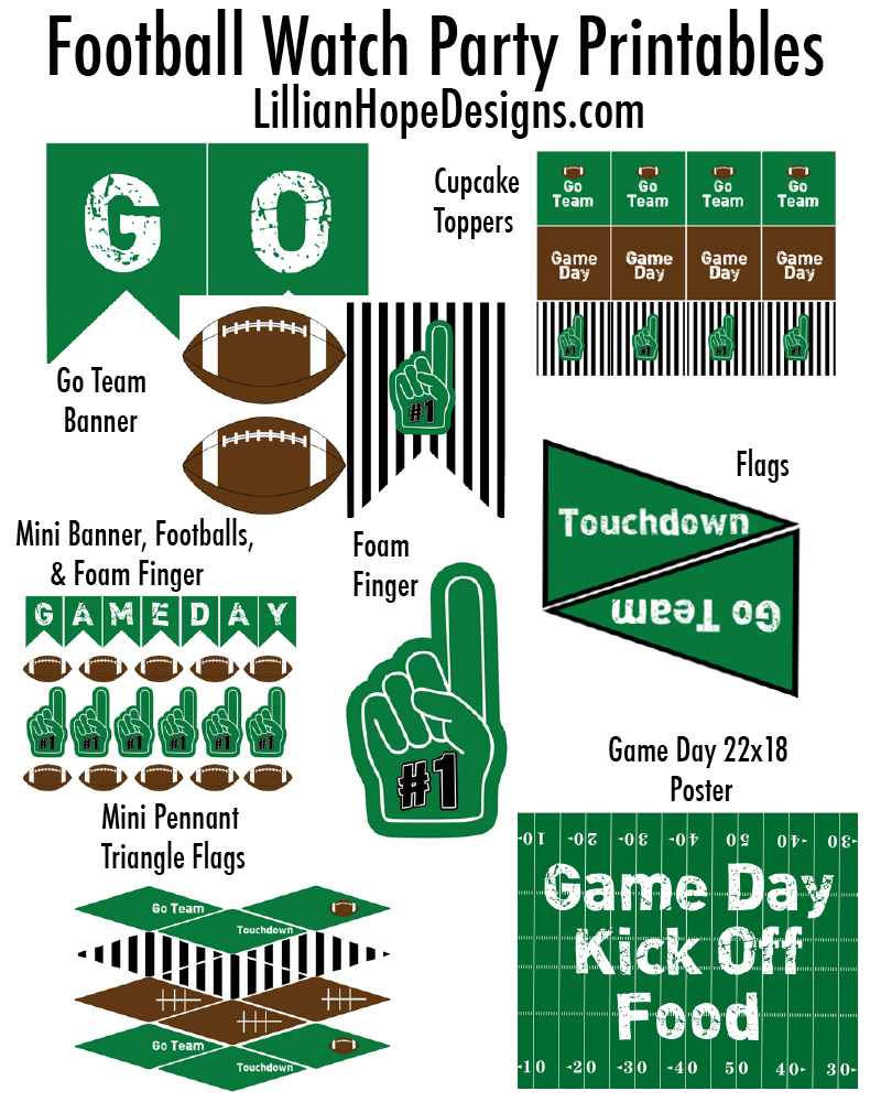 Football Watch Party Printables