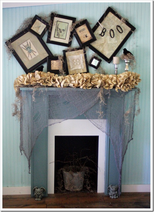 DIY Halloween Mantel